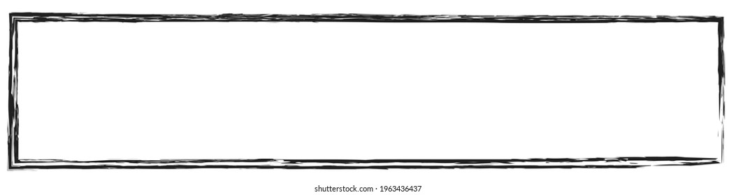 Grungy rectangular frame, border, plaque outline