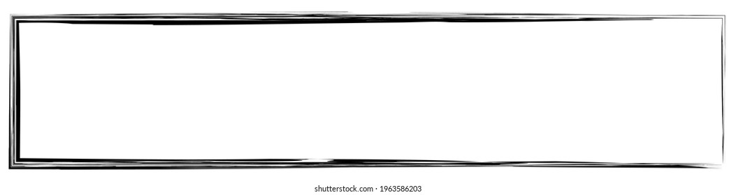 Grungy rectangular frame, border, plaque outline
