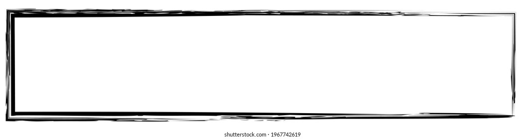 Grungy rectangular frame, border, plaque outline