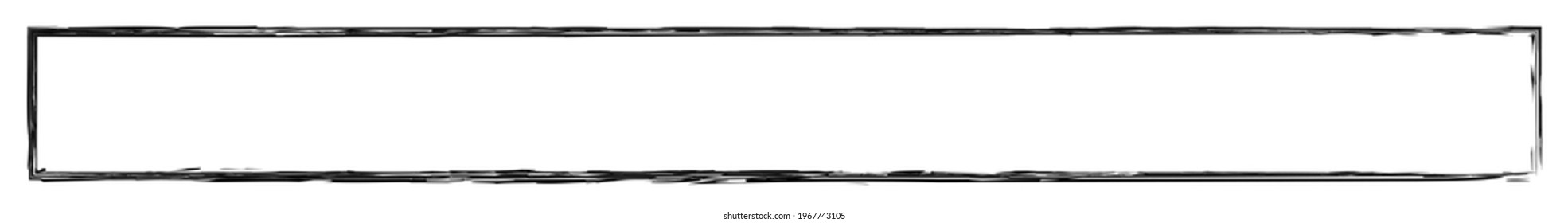 Grungy rectangular frame, border, plaque outline