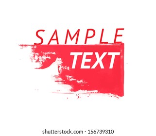 Grungy red banner with sample text