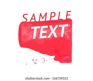 Grungy red banner with sample text