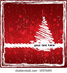 Grungy Red Christmas Background