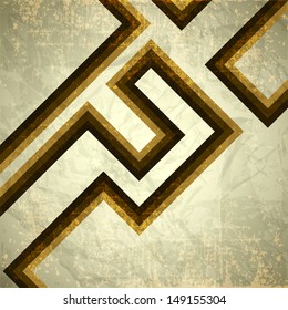 Grungy retro background in brown and green color. 