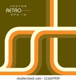 Grungy retro background with colorful lines and copy space for your text. EPS 10. Vector illustration.