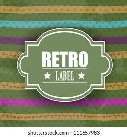 Grungy retro background with colorful lines and copy space for your text. EPS 10. Vector illustration.