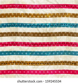 Grungy retro background with colorful strips.