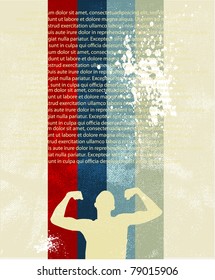 Grungy retro background with copyspace for your text