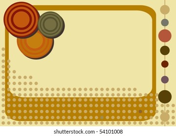 Grungy retro background with vector graphic elements