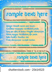 grungy retro background vector with space for text