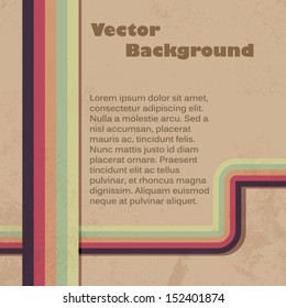 Grungy retro lines background