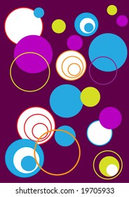 grungy retro vector circle design background