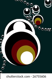 grungy retro vector circle design background