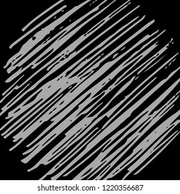 grungy round scribble hand drawn vector circle, can used as frame, chaotic tangled stripes