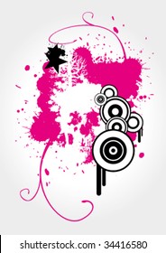 grungy skull design