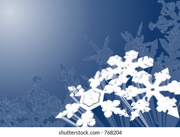 Grungy snowflakes design
