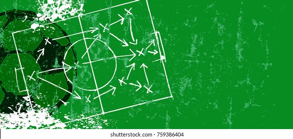 Grungy Soccer / Football design template,free copy space, vector 