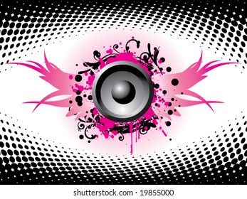 Grungy Speaker With Wings