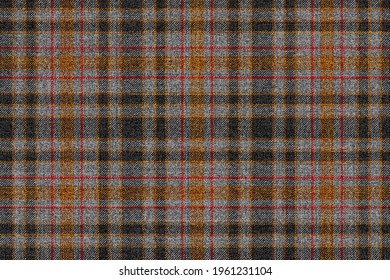 grungy spiky tweed fabric seamless checkered classic coat texture brown black with thin red threads for gingham, plaid, tablecloths, shirts, tartan, clothes, dresses, bedding, blankets