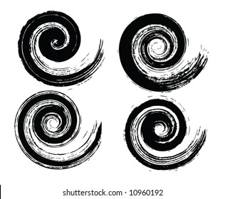 Grungy spiral set