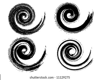 Grungy spiral set