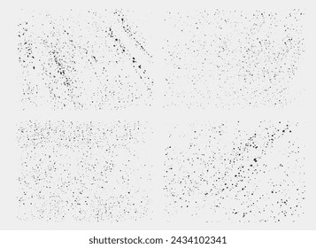 Grungy splatter and dot textured background overlays collection.