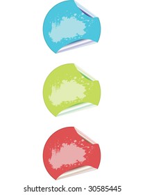 grungy stickers