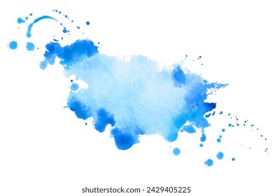 Grungy Stil Blau Farbe Tinte Splatter Abstrakter Hintergrund Design Vektor