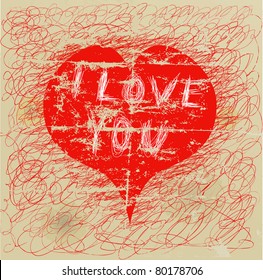 Grungy style love concept