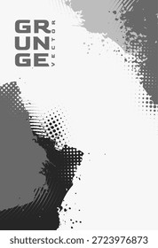 grungy Stil chaotisch Scratch Textur Poster mit Halbton-Effekt Vektor