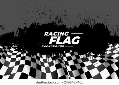 grungy style rally flag background for motor or auto sport vector