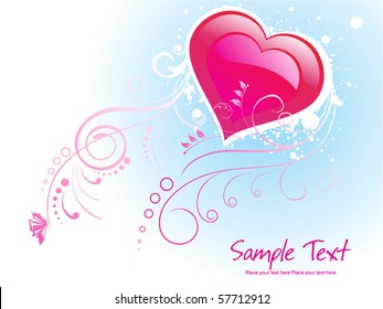 grungy stylish pattern heart for romantic day
