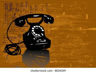 grungy telephone vector