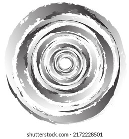 Grungy, textured circle element. Circular splatter shape
