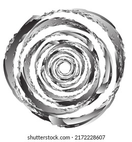 Grungy, textured circle element. Circular splatter shape