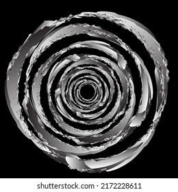 Grungy, textured circle element. Circular splatter shape