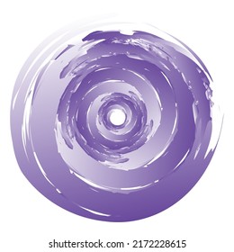 Grungy, textured circle element. Circular splatter shape