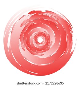 Grungy, textured circle element. Circular splatter shape