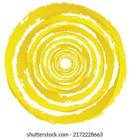 Grungy, textured circle element. Circular splatter shape