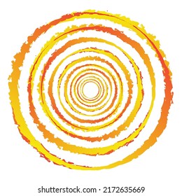 Grungy, elemento de círculo texturizado. Forma de bandeja circular