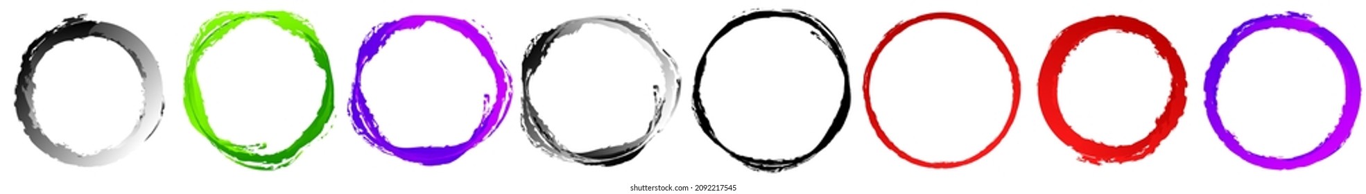 Grungy texturizado elemento de círculo, forma. Forma circular de grunge. Pintura, mancha de tinta
