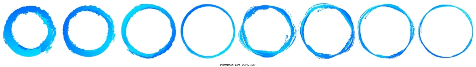 Grungy textured circle element, shape. Circular grunge shape. Paint, ink stain