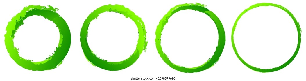 Grungy textured circle element, shape. Circular grunge shape. Paint, ink stain