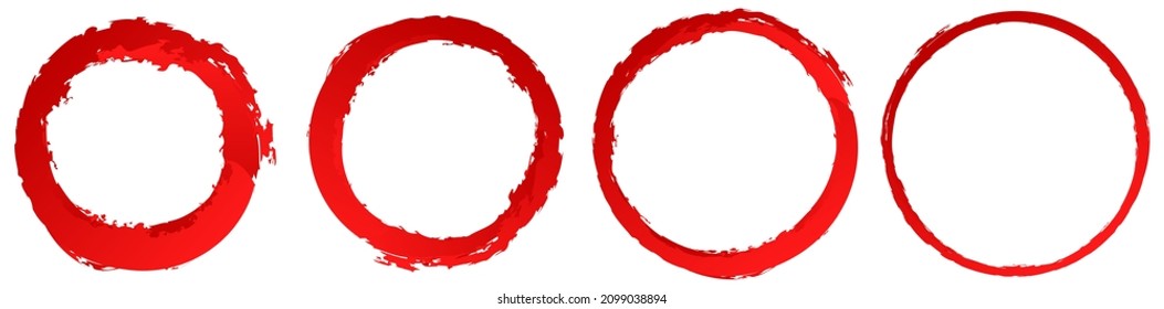 Grungy textured circle element, shape. Circular grunge shape. Paint, ink stain