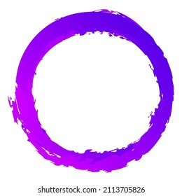 Grungy textured circle element, shape. Circular grunge shape