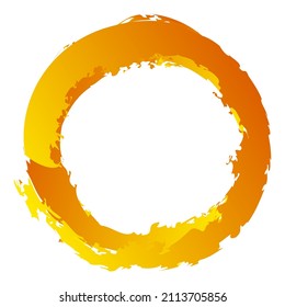 Grungy textured circle element, shape. Circular grunge shape