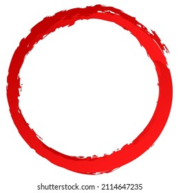 Grungy textured circle element, shape. Circular grunge shape