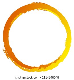 Grungy textured circle element, shape. Circular grunge shape