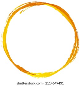 Grungy textured circle element, shape. Circular grunge shape