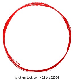 Grungy textured circle element, shape. Circular grunge shape
